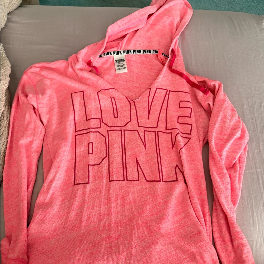 Pink Hoodie with Love Pink Logo